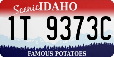 ID license plate 1T9373C