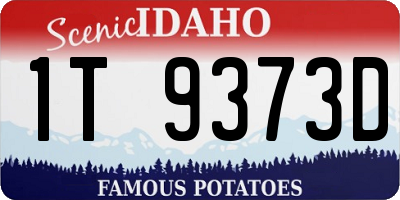 ID license plate 1T9373D