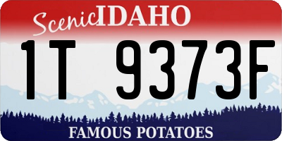 ID license plate 1T9373F