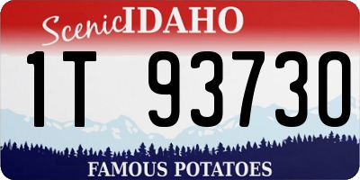 ID license plate 1T9373O