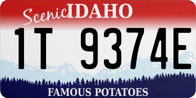 ID license plate 1T9374E