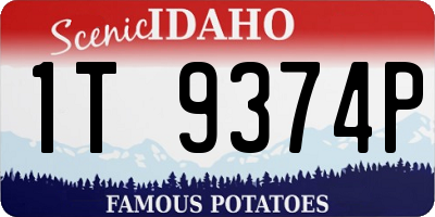 ID license plate 1T9374P