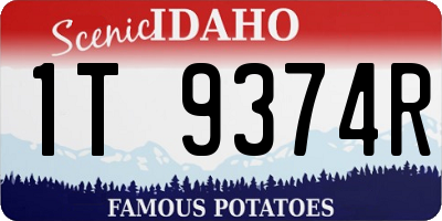 ID license plate 1T9374R