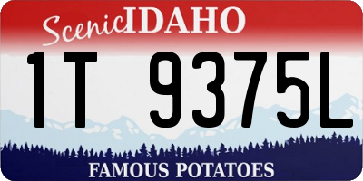 ID license plate 1T9375L