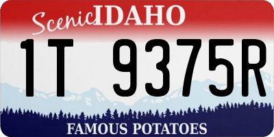 ID license plate 1T9375R