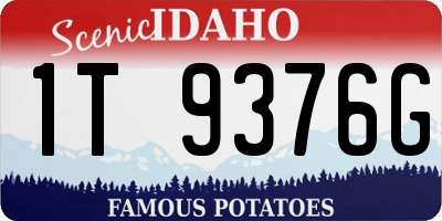ID license plate 1T9376G