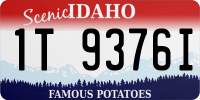 ID license plate 1T9376I