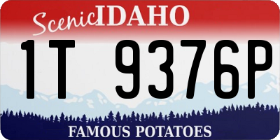 ID license plate 1T9376P