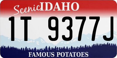 ID license plate 1T9377J