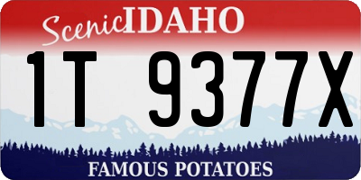 ID license plate 1T9377X