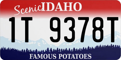 ID license plate 1T9378T