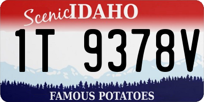 ID license plate 1T9378V