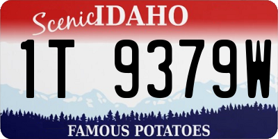 ID license plate 1T9379W
