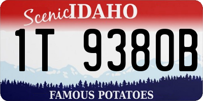 ID license plate 1T9380B