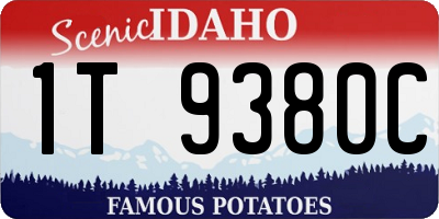 ID license plate 1T9380C