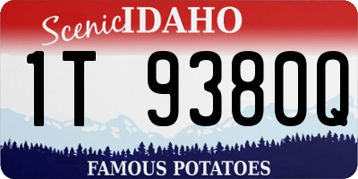 ID license plate 1T9380Q