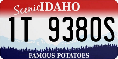 ID license plate 1T9380S