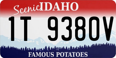 ID license plate 1T9380V
