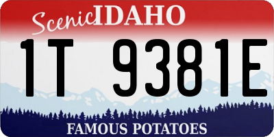 ID license plate 1T9381E
