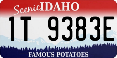 ID license plate 1T9383E