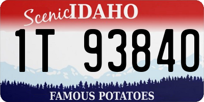 ID license plate 1T9384O
