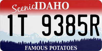 ID license plate 1T9385R
