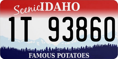 ID license plate 1T9386O