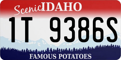 ID license plate 1T9386S