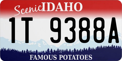 ID license plate 1T9388A