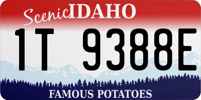 ID license plate 1T9388E