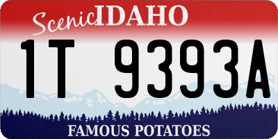 ID license plate 1T9393A