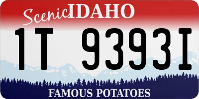 ID license plate 1T9393I