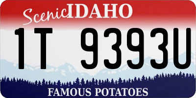 ID license plate 1T9393U