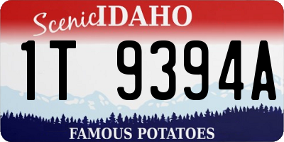 ID license plate 1T9394A