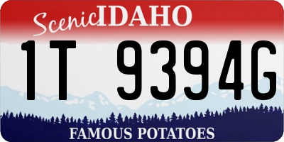 ID license plate 1T9394G