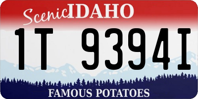 ID license plate 1T9394I