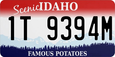 ID license plate 1T9394M
