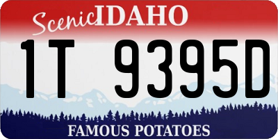 ID license plate 1T9395D