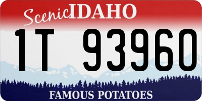 ID license plate 1T9396O
