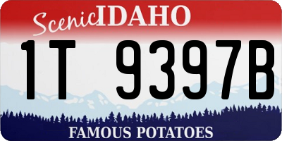 ID license plate 1T9397B