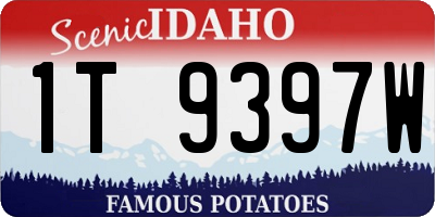 ID license plate 1T9397W