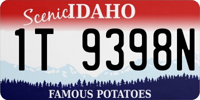 ID license plate 1T9398N