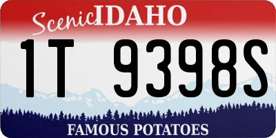 ID license plate 1T9398S