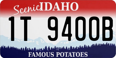 ID license plate 1T9400B