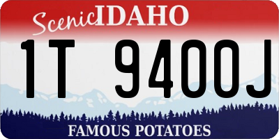 ID license plate 1T9400J