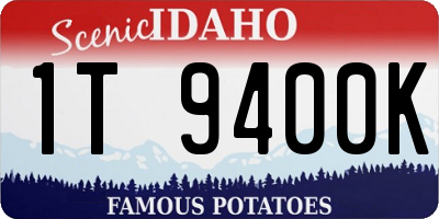 ID license plate 1T9400K