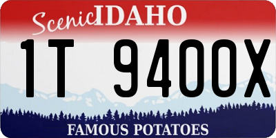 ID license plate 1T9400X