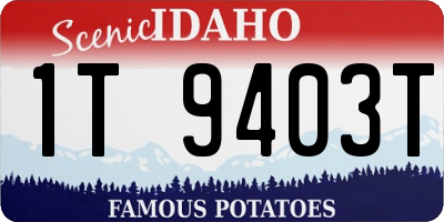 ID license plate 1T9403T
