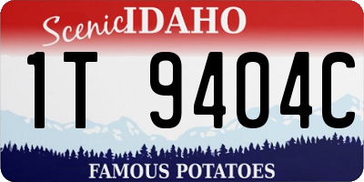 ID license plate 1T9404C