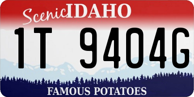 ID license plate 1T9404G